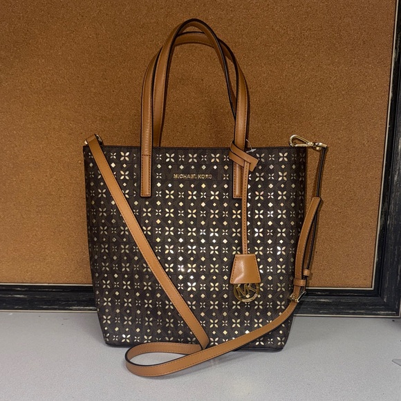 Michael Kors Hayley Tote with Metallic Cutouts - Picture 1 of 7